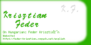 krisztian feder business card